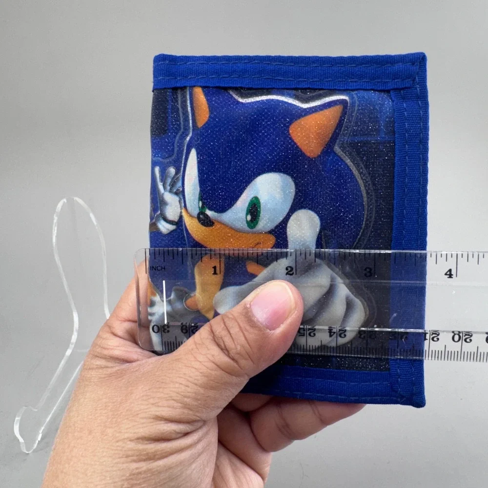 Sega Sonic The Hedgehog Trifold Wallet OS Blue Gamer Retro Kidcore Accessory